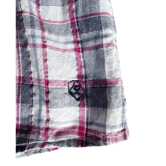 Ariat Women's Sz L Fitted Snap Front Western Shirt Embroidered Embellished Back - Picture 8 of 11